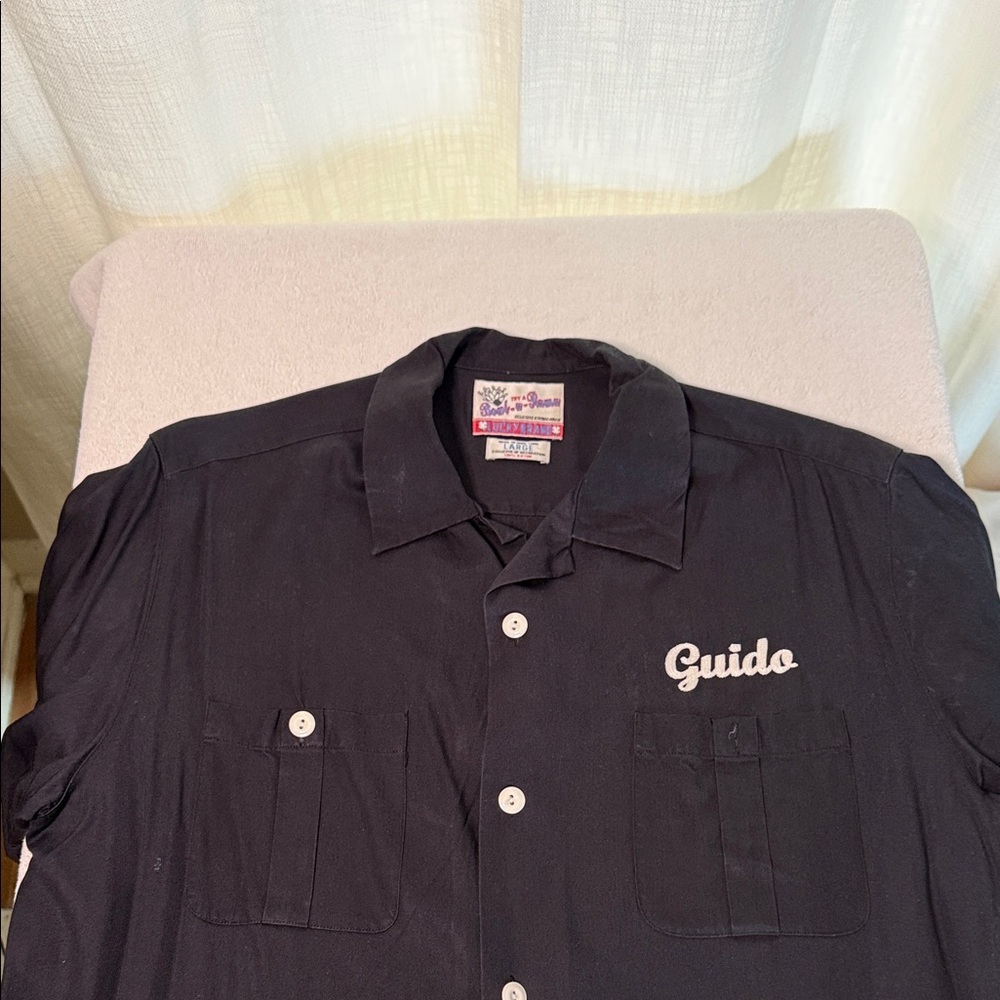 Lucky Brand Black Shirt with Embroidered Label